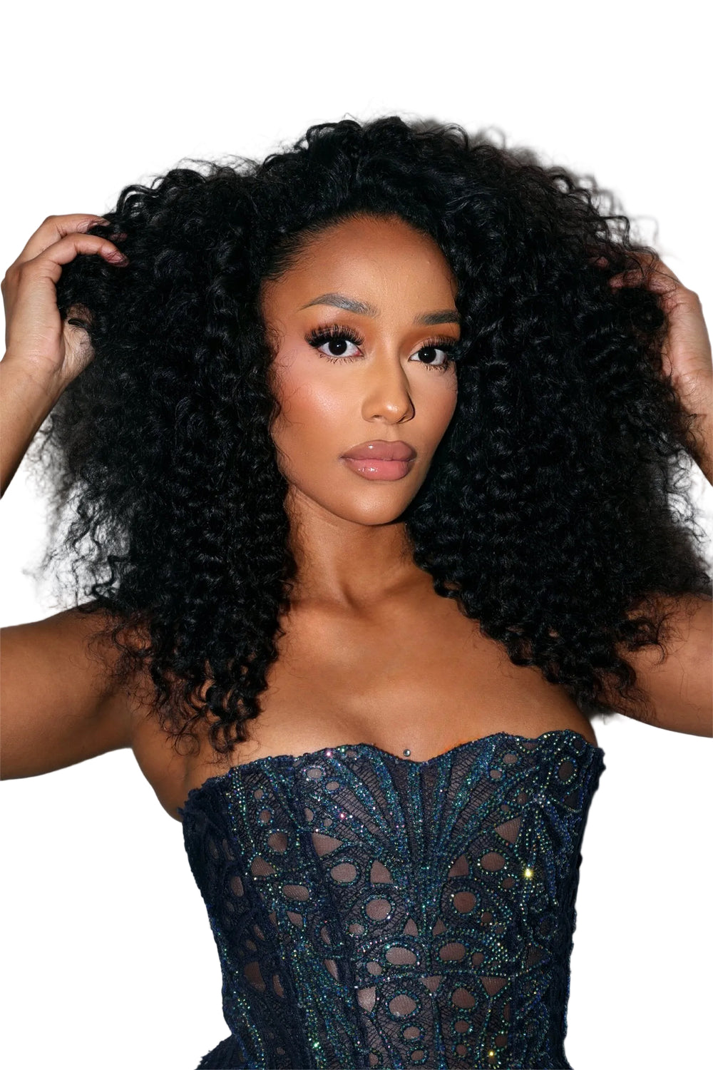 Portrait look curly